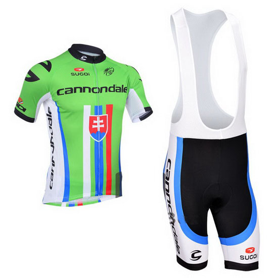 2013 Maillot Cannondale Tirantes Mangas Cortas verde